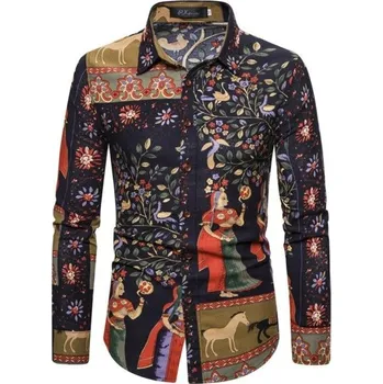 Pánská košile se vzorem F704 M 12