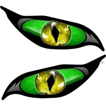 Samolepicí dekorace na vozidlo Samolepka na auto - oči 2 ks L6 zelená