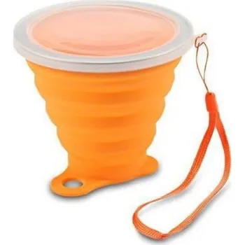 Silikonový skládací hrnek 270 ml oranžová