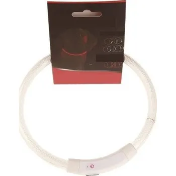 Obojek pro psa Svítící obojek pro psy bílá M