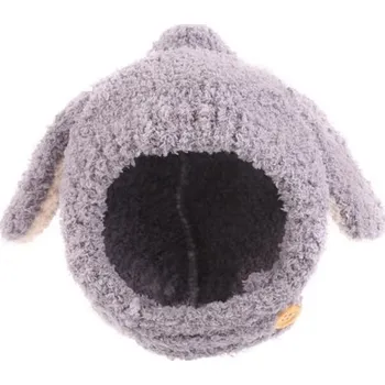 Čepice Dětská zimní čepice s ušima Bunny šedá