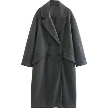 Dámský zimní kabát V151 šedá L