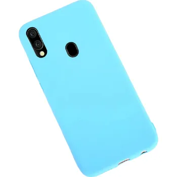 Pouzdro na mobilní telefon Matný silikonový kryt na Samsung Galaxy A10e modrá