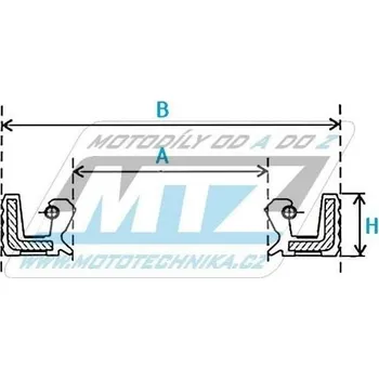 Gufero/Simerink motoru TB - rozměry 20x35x6mm - N70 C/PTFE CES200350V9