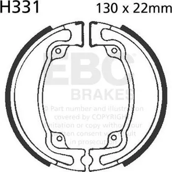 Motodíl Sada brzdových čelistí EBC H331 H331