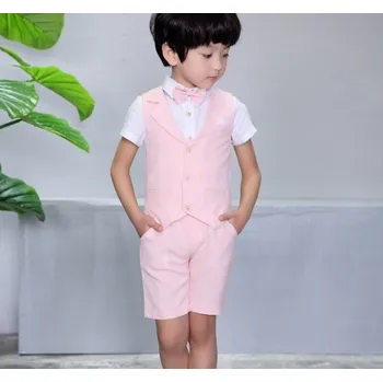 Chlapecká vesta a kraťasy B1382 růžová 2