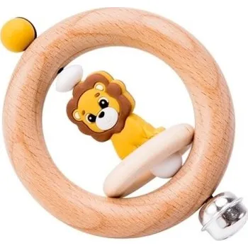 Dřevěné chrastítko se zvířátkem 7