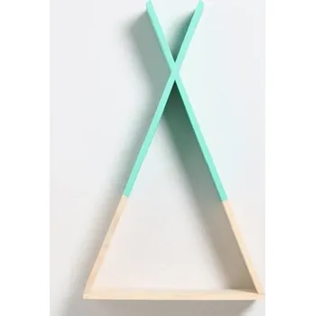 police Trojúhelníková police tyrkysová