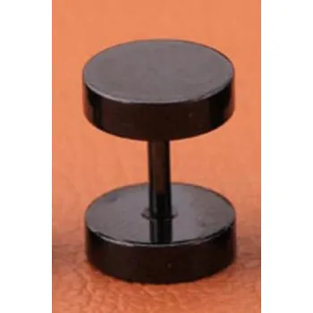 Náušnice Falešné plugy do ucha černá 14 mm