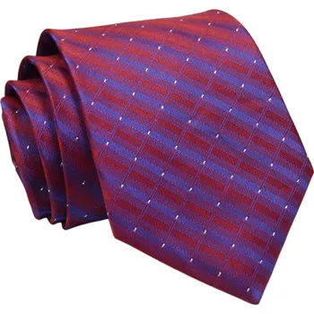 Kravata Červeno-modrá pánská kravata 146 x 8 cm Stylový pánský doplněk k obleku Elegantní formální kravata na svatby, plesy a pracovní schůzky