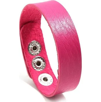 Náramek Kožený náramek H679 tmavě růžová