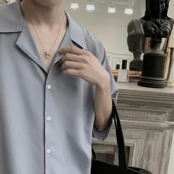 Pánská košile Pánská košile F801 šedá XL