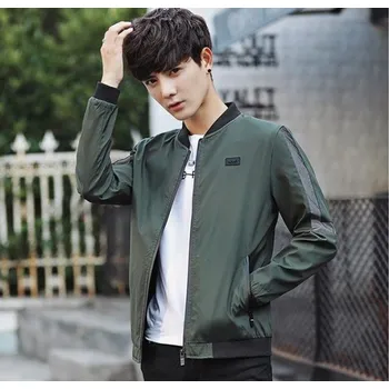 Pánská větrovka Pánská stylová bunda J2614 zelená XS