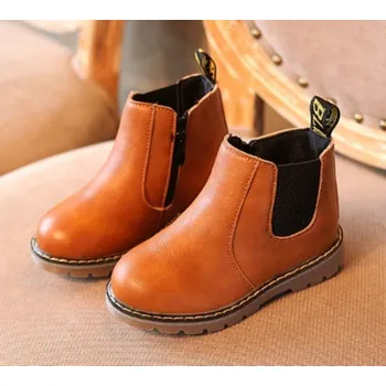 Dívčí holínky Dětské kotníkové boty A1545 světle hnědá 24