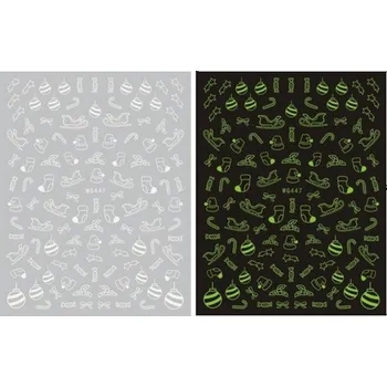 Umělé nehty Vánoční 3D samolepky na nehty N981 17