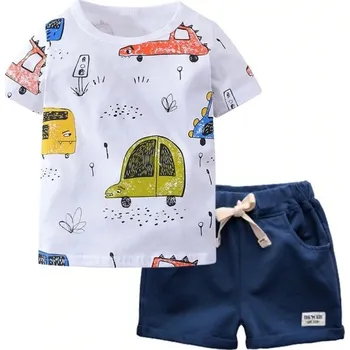 Chlapecké tričko a kraťasy L1599 tmavě modrá 4