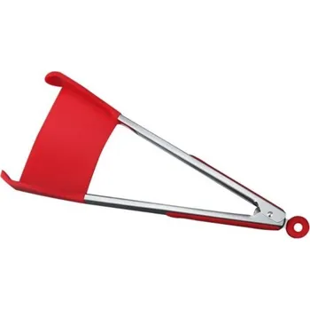 Kuchyňská pinzeta Kuchyňská špachtle a kleště 2v1 J1355 červená 27 cm