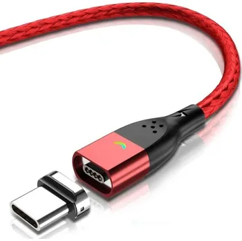 Datový kabel Magnetický USB datový kabel K453 červená 1 m 2