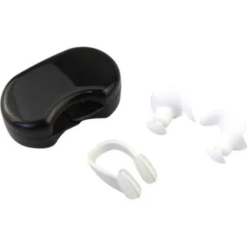 Svorka na nos Špunty do uší a kolíček na nos na plavání P3608 bílá