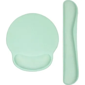 Ergonomická podložka pod myš s podpěrou zápěstí ke klávesnici K2518 světle zelená 1