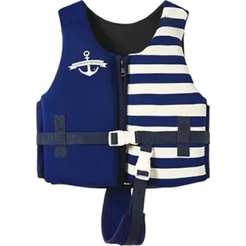 Plovací vesta Dětská záchranná vesta Plovací vesta pro děti Dětská plavecká vesta s potiskem V338 tmavě modrá XXL