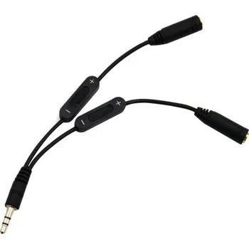 Redukce Rozdvojka 3.5mm jack s ovládáním hlasitosti