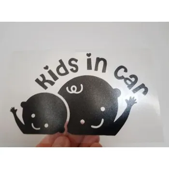 Samolepicí dekorace na vozidlo Samolepka na auto Kids in car černá