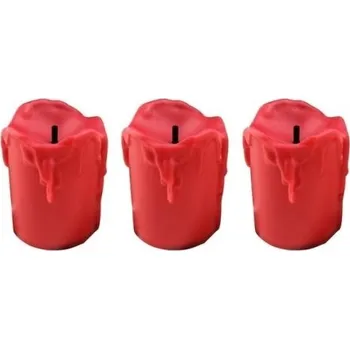 Svíčka LED svíčky 3 ks červená