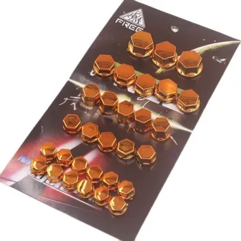 Krytky na šrouby a matice 30 ks oranžová