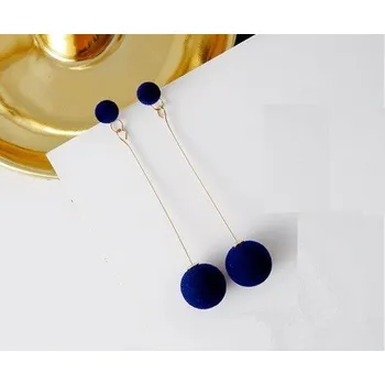 Náušnice Elegantní náušnice kuličky J2514 modrá