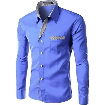 Pánská košile Luxusní pánská košile - Světle modrá S