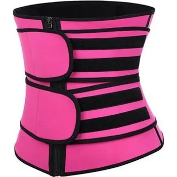 Opasek na cvičení Neoprenový korzet na hubnutí tmavě růžová XL