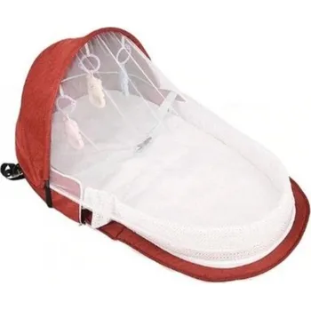 Dětská postýlka Přenosná postýlka pro děti červená