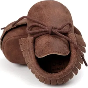 Dívčí obuv Dětské kožené capáčky A479 hnědá 12-18 měsíců