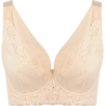 Podprsenka Vyztužená podprsenka zdobená krajkou béžova 95E