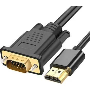 Redukce Redukce HDMI na VGA 2 m Kabelový adaptér pro monitor nebo projektor Převod digitálního signálu na analogový Široká kompatibilita s PC a notebooky