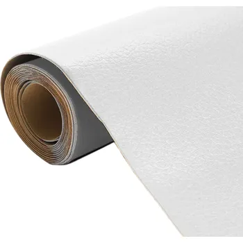 Samolepící záplata na opravu kůže 50 x 65 cm Samolepící náplast na opravu nábytku, pohovky, autosedaček a obuvi Silná kožená páska s lepidlem pro kutilské opravy bílá