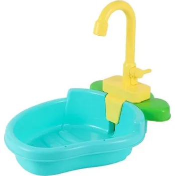 Příslušenství ke kleci pro ptáka Vana pro papoušky Ptačí sprcha na baterky 34 x 23 x 27 cm modrá