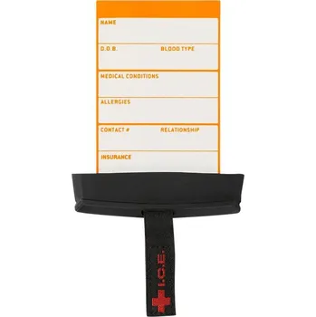 Motocyklový chránič kolene a holeně I.C.E. KARTA/DRŽÁK ČERNÁ 2840-0071