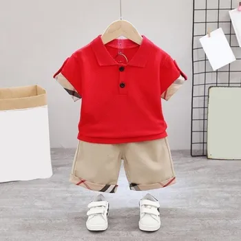 Chlapecké tričko a kraťasy L1584 červená 3