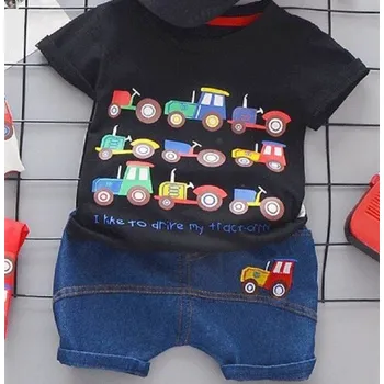 Chlapecké tričko a kraťasy L1728 černá 6-12 měsíců