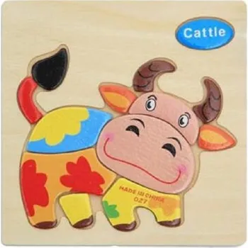Dřevěná hračka Dřevěné puzzle se zvířátkem 7