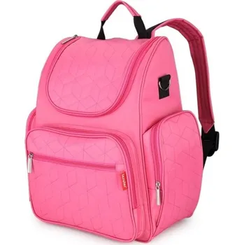 Přebalovací taška Přebalovací batoh s doplňky růžová