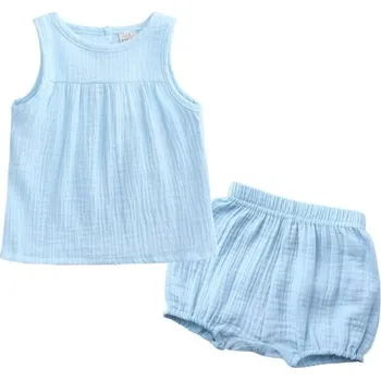 Dívčí tílko a kraťasy L1242 světle modrá 4