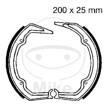 Brzda pro motocykl Sada brzdových čelistí EBC 862 neobsahuje pružiny 862