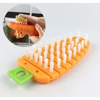 Kuchyňská škrabka Kartáč na zeleninu oranžová