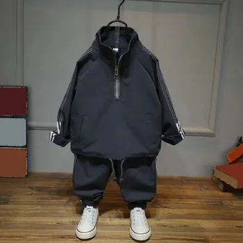 Chlapecká bunda a kalhoty L1611 tmavě šedá 12