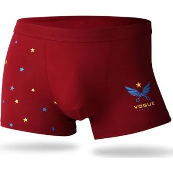 Pánské spodní prádlo Pánské boxerky s hvězdami vínová S