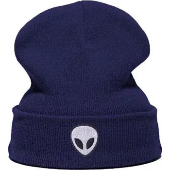 Čepice Zimní čepice s potiskem mimozemšťana tmavě modrá