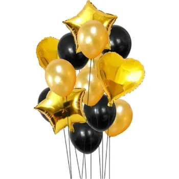 Balónek Sada balónků - 14 ks zlatá